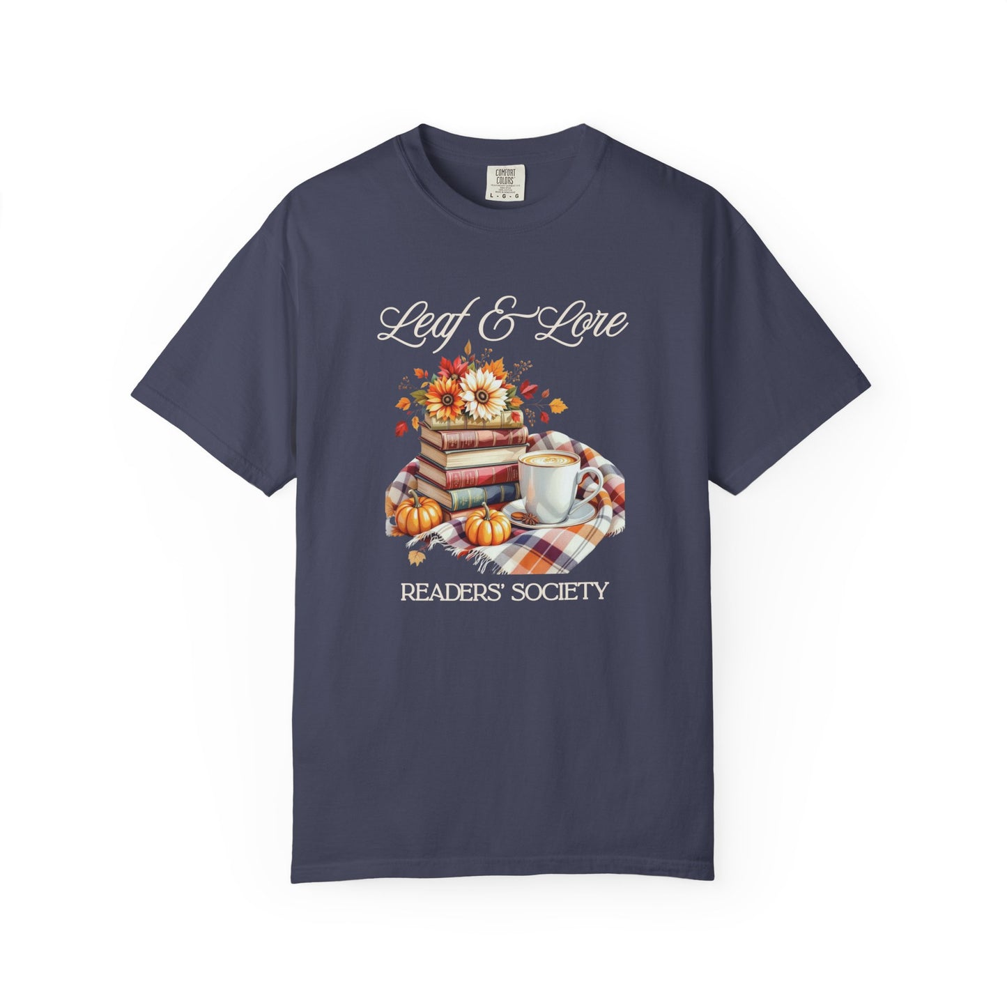 Cozy Book Lover Tee Unisex T-shirt Literary Apparel Leaf and Lore Readers' Society Autumn Vibes Gift Comfort Colours Shirt