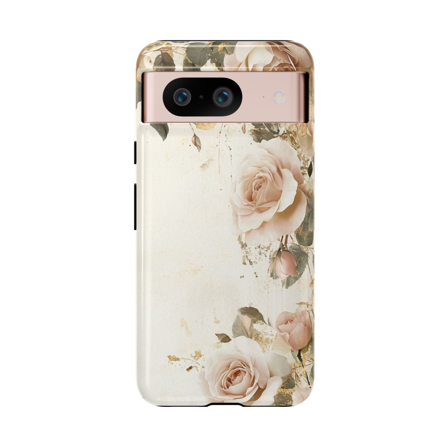Antique Floral Tough Phone Case - Elegant Rose Design