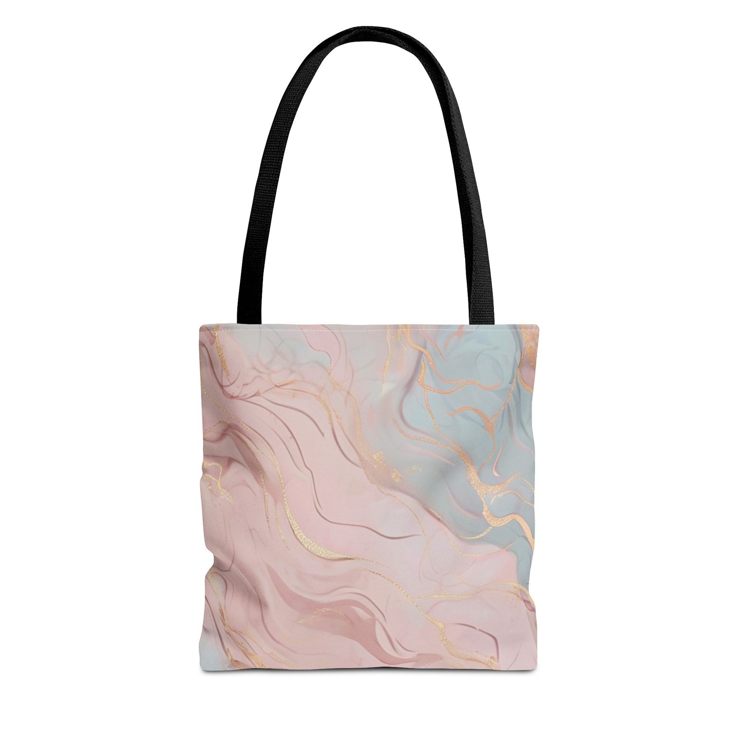 Elegant Abstract Tote Bag - Stylish Pink and Blue Design for Everyday Use