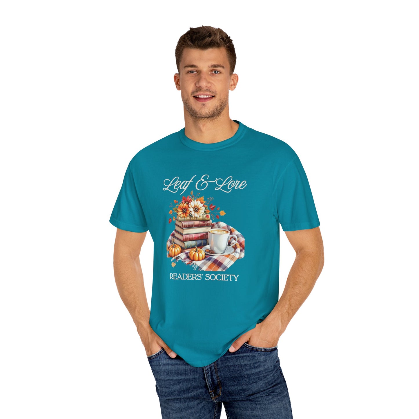 Cozy Book Lover Tee Unisex T-shirt Literary Apparel Leaf and Lore Readers' Society Autumn Vibes Gift Comfort Colours Shirt