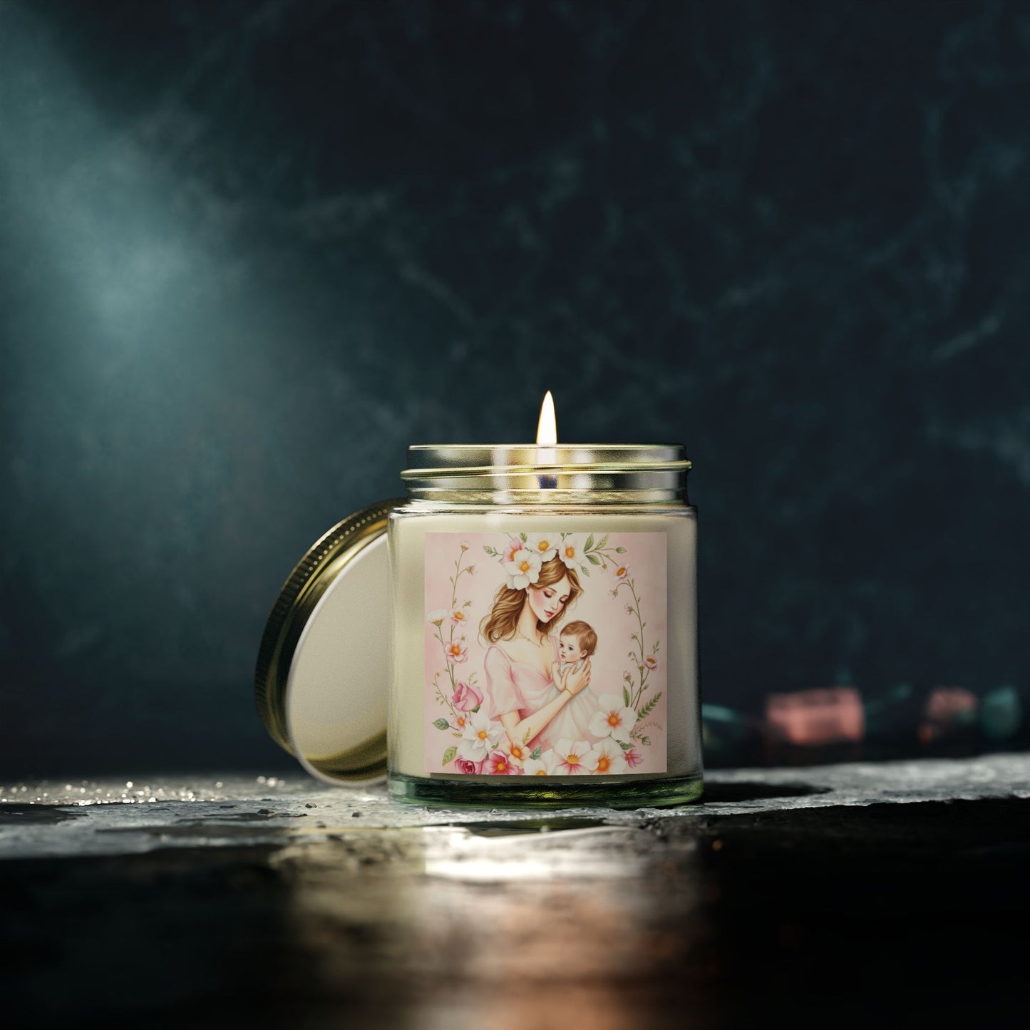 "A Mother's Embrace" Scented Candle - Coconut Apricot Wax (4oz, 9oz)