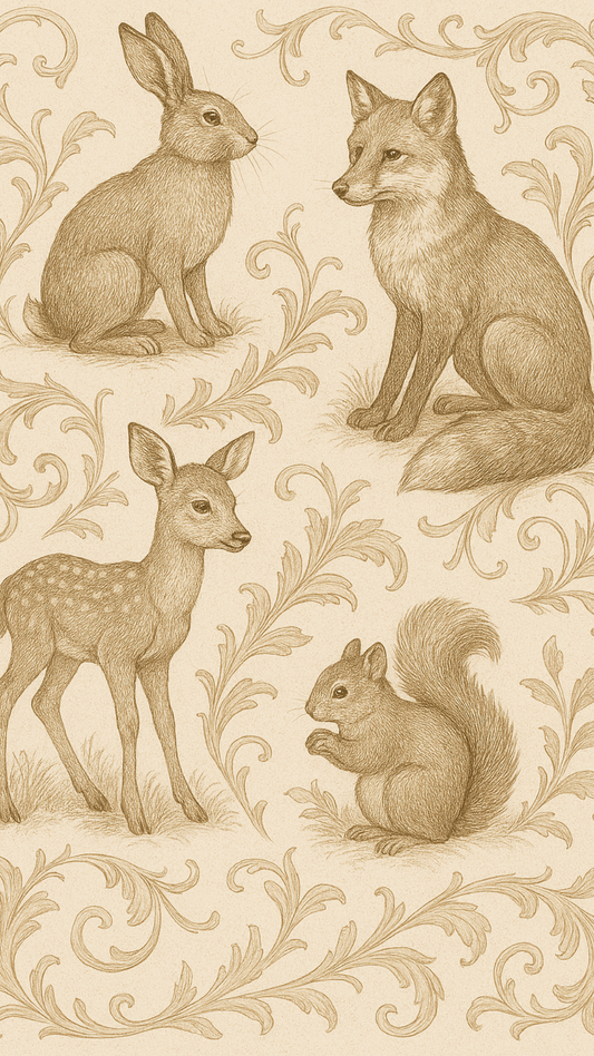 #101 Woodland Animal Wallpaper