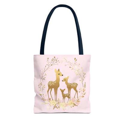 Elegant Floral Deer Tote Bag - Cute & Stylish Eco-Friendly Shopping Bag
