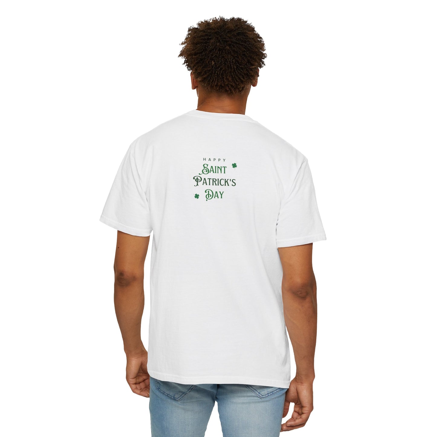 St. Patrick's Day Unisex Garment-Dyed T-Shirt - Festive Clover Design