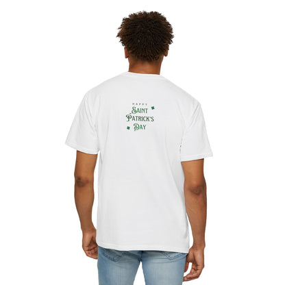 St. Patrick's Day Unisex Garment-Dyed T-Shirt - Festive Clover Design