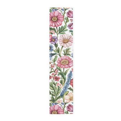 Botanical Floral Table Runner – Elegant Cotton & Poly Design for Any Occasion