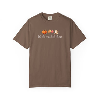 Unisex Autumn T-Shirt Fall Apparel Cozy Vibes Shirt Thanksgiving Gift Seasonal Tees Pumpkin Spice Shirt Cozy Little Things Fall Vibes