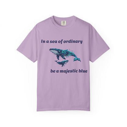 Blue Whale Unisex T-shirt with Inspirational Quote