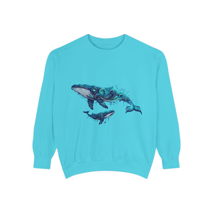 Under the Sea Whale Print Unisex Sweatshirt - Nature Lover's Comfort