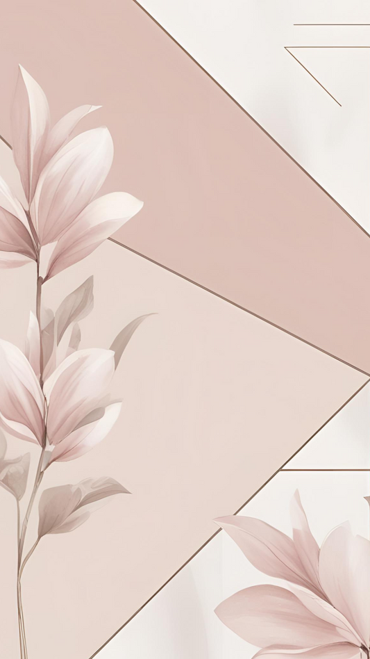 #11 Floral Geometric, Pink