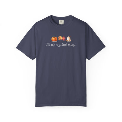Unisex Autumn T-Shirt Fall Apparel Cozy Vibes Shirt Thanksgiving Gift Seasonal Tees Pumpkin Spice Shirt Cozy Little Things Fall Vibes