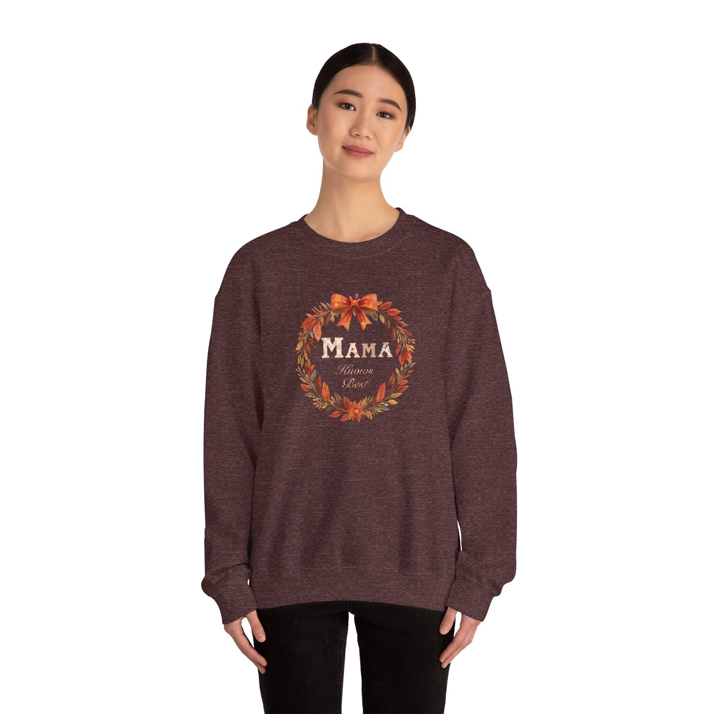 Autumn Mama Crewneck Sweatshirt Fall Vibes Autumn Sweatshirt Gift for Moms Thanksgiving Holiday Apparel Warm Layering Fall Comfort Apparel