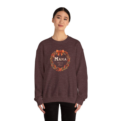Autumn Mama Crewneck Sweatshirt Fall Vibes Autumn Sweatshirt Gift for Moms Thanksgiving Holiday Apparel Warm Layering Fall Comfort Apparel