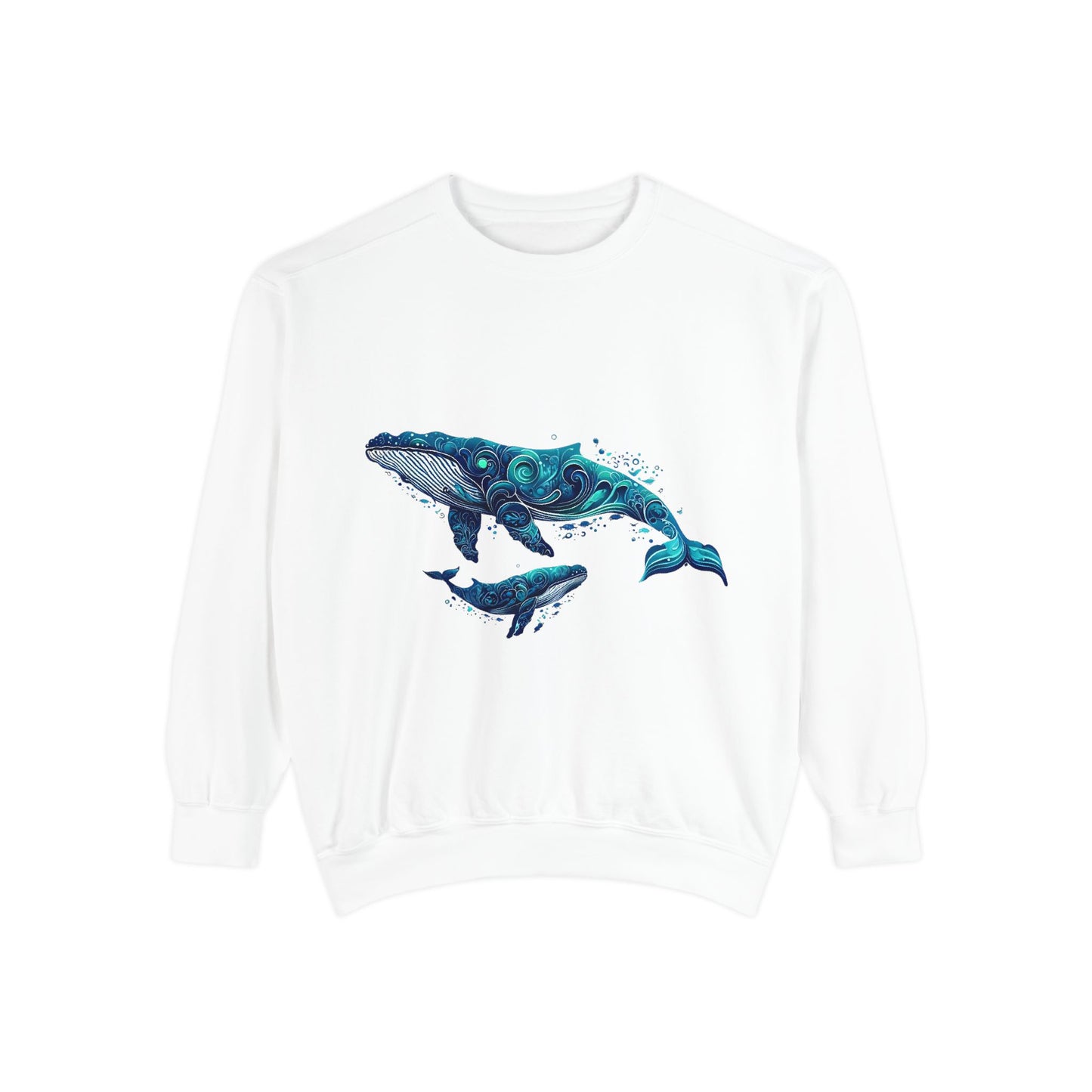 Under the Sea Whale Print Unisex Sweatshirt - Nature Lover's Comfort