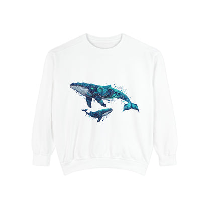Under the Sea Whale Print Unisex Sweatshirt - Nature Lover's Comfort