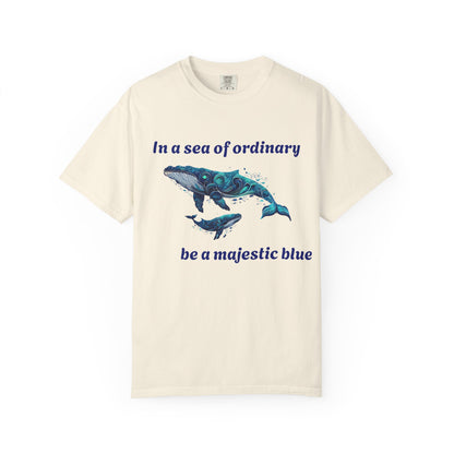 Blue Whale Unisex T-shirt with Inspirational Quote