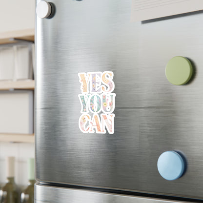 Inspirational Vinyl Decals for Home Decor, Motivational Stickers, Positive Affirmation Stickers, Yes You Can Decal for Walls, Laptop