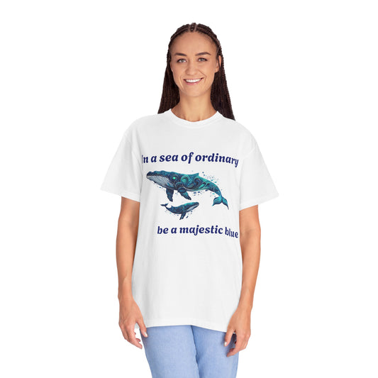 Blue Whale Unisex T-shirt with Inspirational Quote