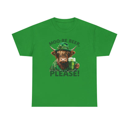 Moo-Re Beer St. Patrick's Day Unisex Cotton Tee