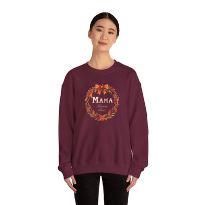 Autumn Mama Crewneck Sweatshirt Fall Vibes Autumn Sweatshirt Gift for Moms Thanksgiving Holiday Apparel Warm Layering Fall Comfort Apparel