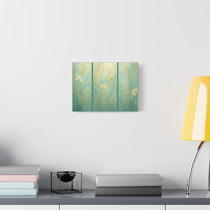 Ocean-Inspired Floral Wall Art Tranquil Home Decor for Living Room Bedroom Nature Lovers Watercolour Serene Canvas Coastal Decor Sea Garden
