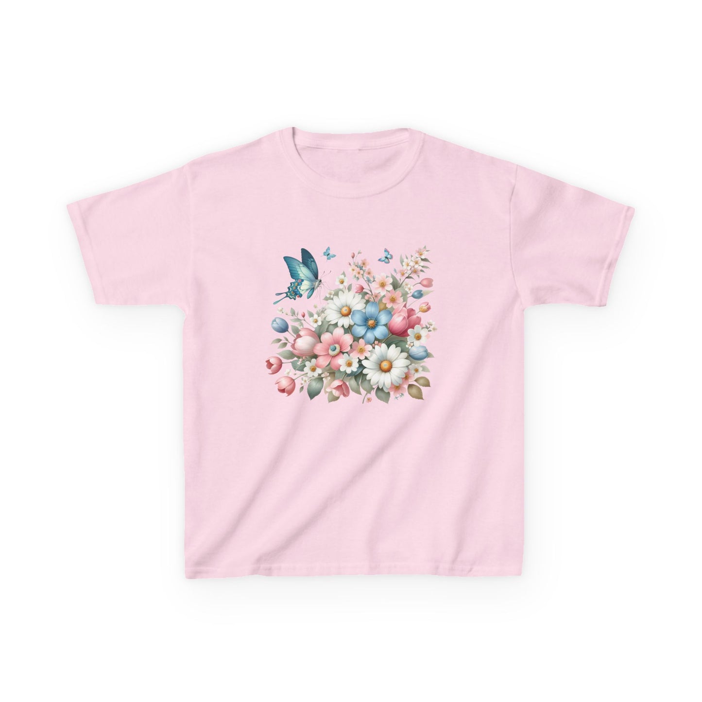 Kids Floral Butterfly Tee - Cute Nature Design for Spring Celebrations