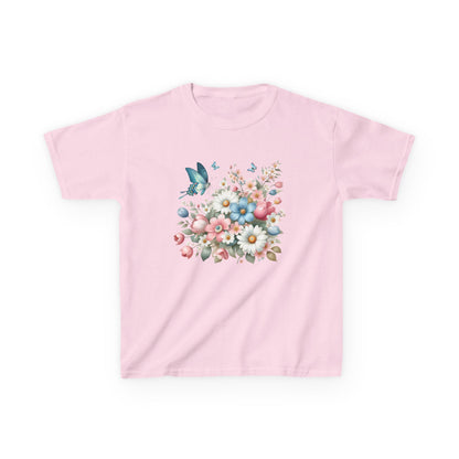 Kids Floral Butterfly Tee - Cute Nature Design for Spring Celebrations