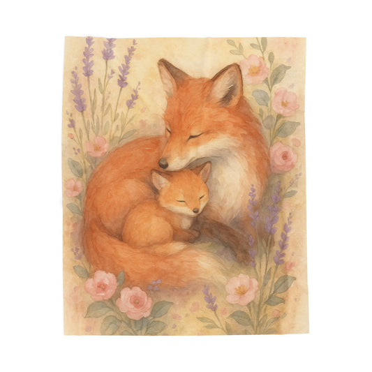 L'il Fox Family Velveteen Plush Blanket