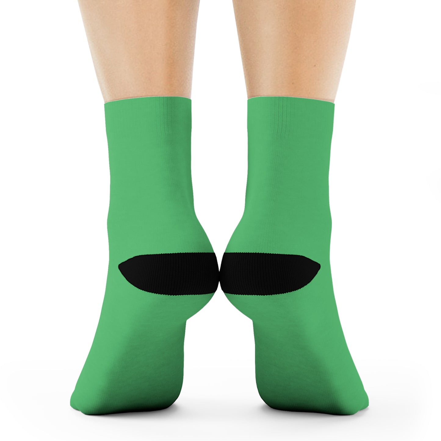 Fun Green Crew Socks with Playful Leprechaun Design
