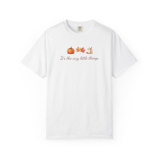 Unisex Autumn T-Shirt Fall Apparel Cozy Vibes Shirt Thanksgiving Gift Seasonal Tees Pumpkin Spice Shirt Cozy Little Things Fall Vibes