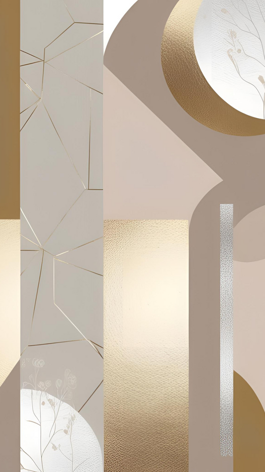 #13 Pink and Gold Geometric