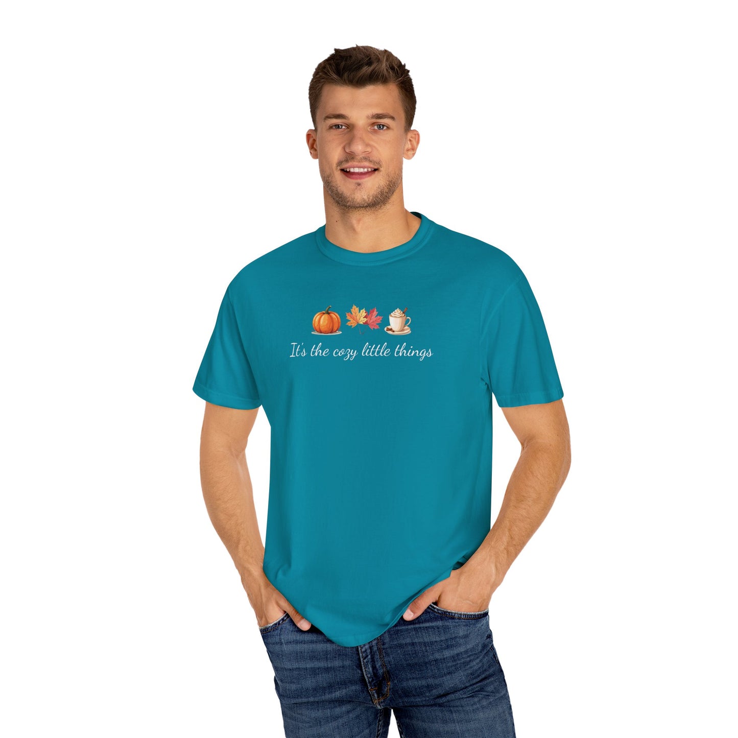 Unisex Autumn T-Shirt Fall Apparel Cozy Vibes Shirt Thanksgiving Gift Seasonal Tees Pumpkin Spice Shirt Cozy Little Things Fall Vibes