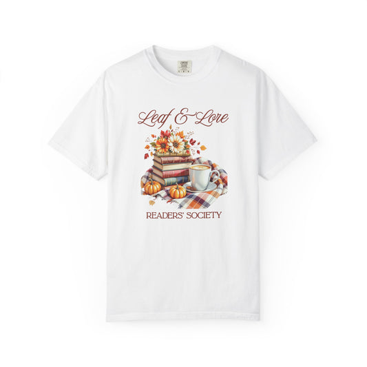 Cozy Book Lover Tee Unisex T-shirt Literary Apparel Leaf and Lore Readers' Society Autumn Vibes Gift Comfort Colours Shirt