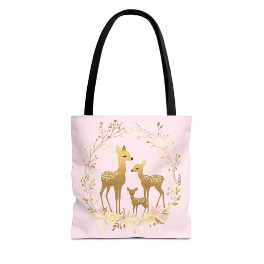 Elegant Floral Deer Tote Bag - Cute & Stylish Eco-Friendly Shopping Bag