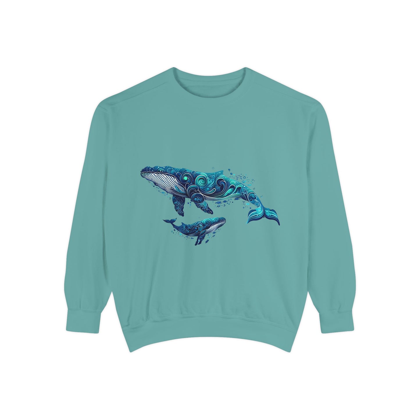 Under the Sea Whale Print Unisex Sweatshirt - Nature Lover's Comfort