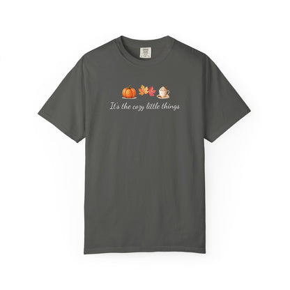 Unisex Autumn T-Shirt Fall Apparel Cozy Vibes Shirt Thanksgiving Gift Seasonal Tees Pumpkin Spice Shirt Cozy Little Things Fall Vibes