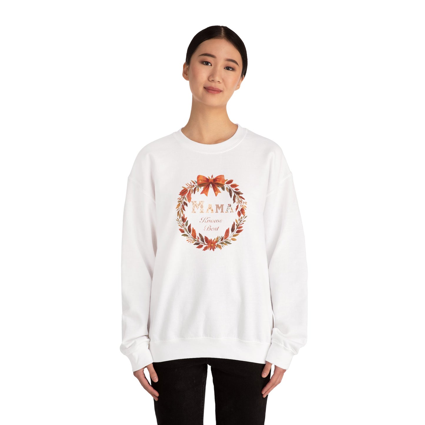 Autumn Mama Crewneck Sweatshirt Fall Vibes Autumn Sweatshirt Gift for Moms Thanksgiving Holiday Apparel Warm Layering Fall Comfort Apparel