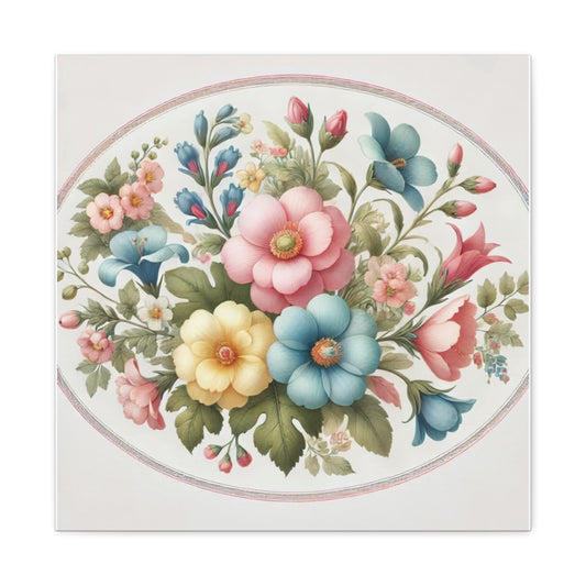 Floral Matte Canvas Wall Art - Vibrant Flower Design for Home Decor