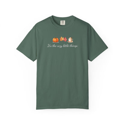 Unisex Autumn T-Shirt Fall Apparel Cozy Vibes Shirt Thanksgiving Gift Seasonal Tees Pumpkin Spice Shirt Cozy Little Things Fall Vibes