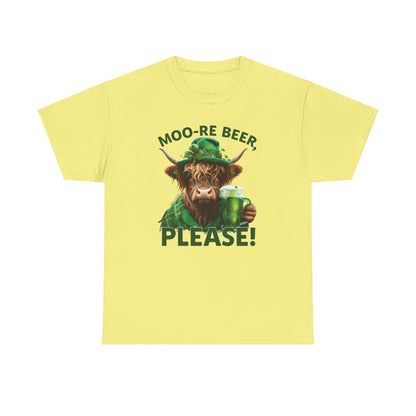 Moo-Re Beer St. Patrick's Day Unisex Cotton Tee