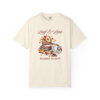 Cozy Book Lover Tee Unisex T-shirt Literary Apparel Leaf and Lore Readers' Society Autumn Vibes Gift Comfort Colours Shirt