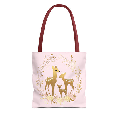 Elegant Floral Deer Tote Bag - Cute & Stylish Eco-Friendly Shopping Bag