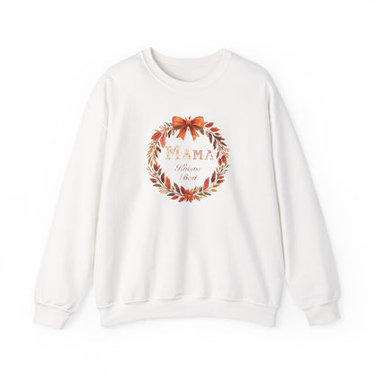 Autumn Mama Crewneck Sweatshirt Fall Vibes Autumn Sweatshirt Gift for Moms Thanksgiving Holiday Apparel Warm Layering Fall Comfort Apparel
