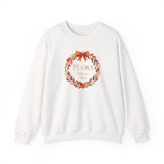 Autumn Mama Crewneck Sweatshirt Fall Vibes Autumn Sweatshirt Gift for Moms Thanksgiving Holiday Apparel Warm Layering Fall Comfort Apparel
