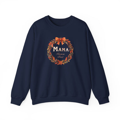 Autumn Mama Crewneck Sweatshirt Fall Vibes Autumn Sweatshirt Gift for Moms Thanksgiving Holiday Apparel Warm Layering Fall Comfort Apparel