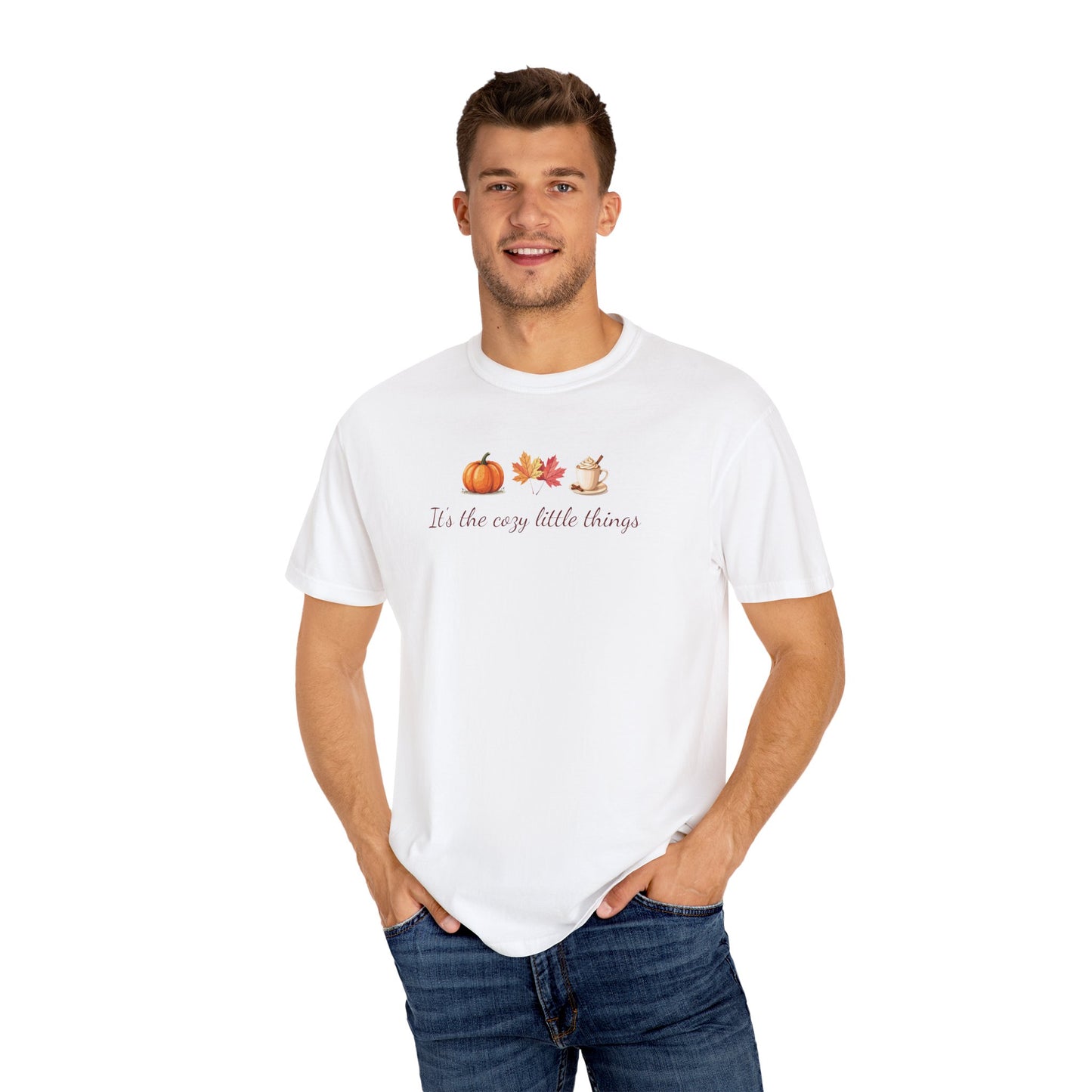 Unisex Autumn T-Shirt Fall Apparel Cozy Vibes Shirt Thanksgiving Gift Seasonal Tees Pumpkin Spice Shirt Cozy Little Things Fall Vibes