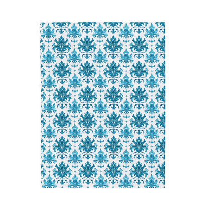 Luxury Velveteen Plush Blanket - Elegant Aqua Design for Cozy Living