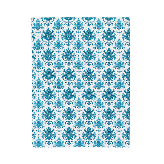 Luxury Velveteen Plush Blanket - Elegant Aqua Design for Cozy Living