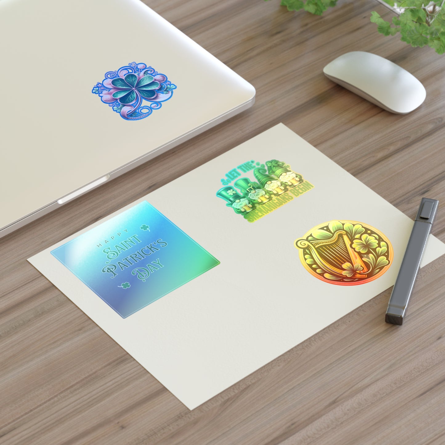St. Patrick's Day Sticker Sheets - Festive Shamrocks & Leprechauns