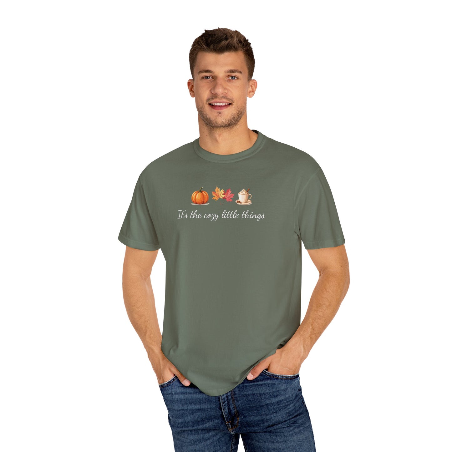 Unisex Autumn T-Shirt Fall Apparel Cozy Vibes Shirt Thanksgiving Gift Seasonal Tees Pumpkin Spice Shirt Cozy Little Things Fall Vibes